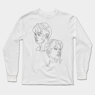 brightwin line art Long Sleeve T-Shirt